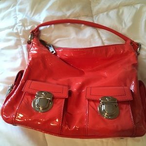 Marc jacobs blake hobo shoulder bag orange patent